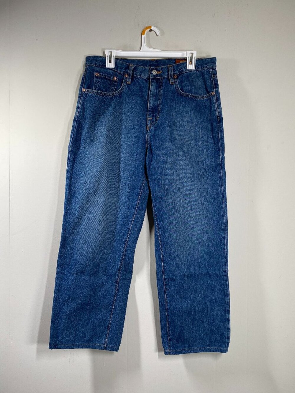 Orvis Straight Leg Denim Jenas Men's 34 x 30 (27) Mid Rise Blue Casual Pants